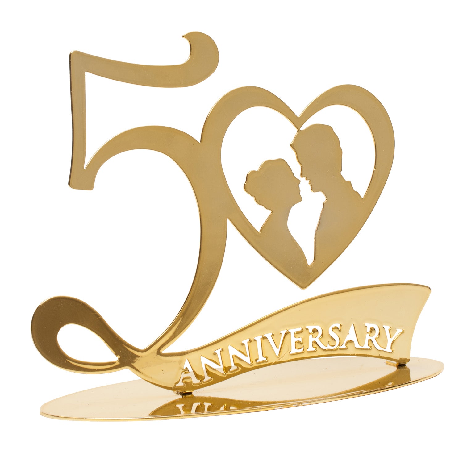 50 ANIVERSARIO METAL ORO 20X16CM