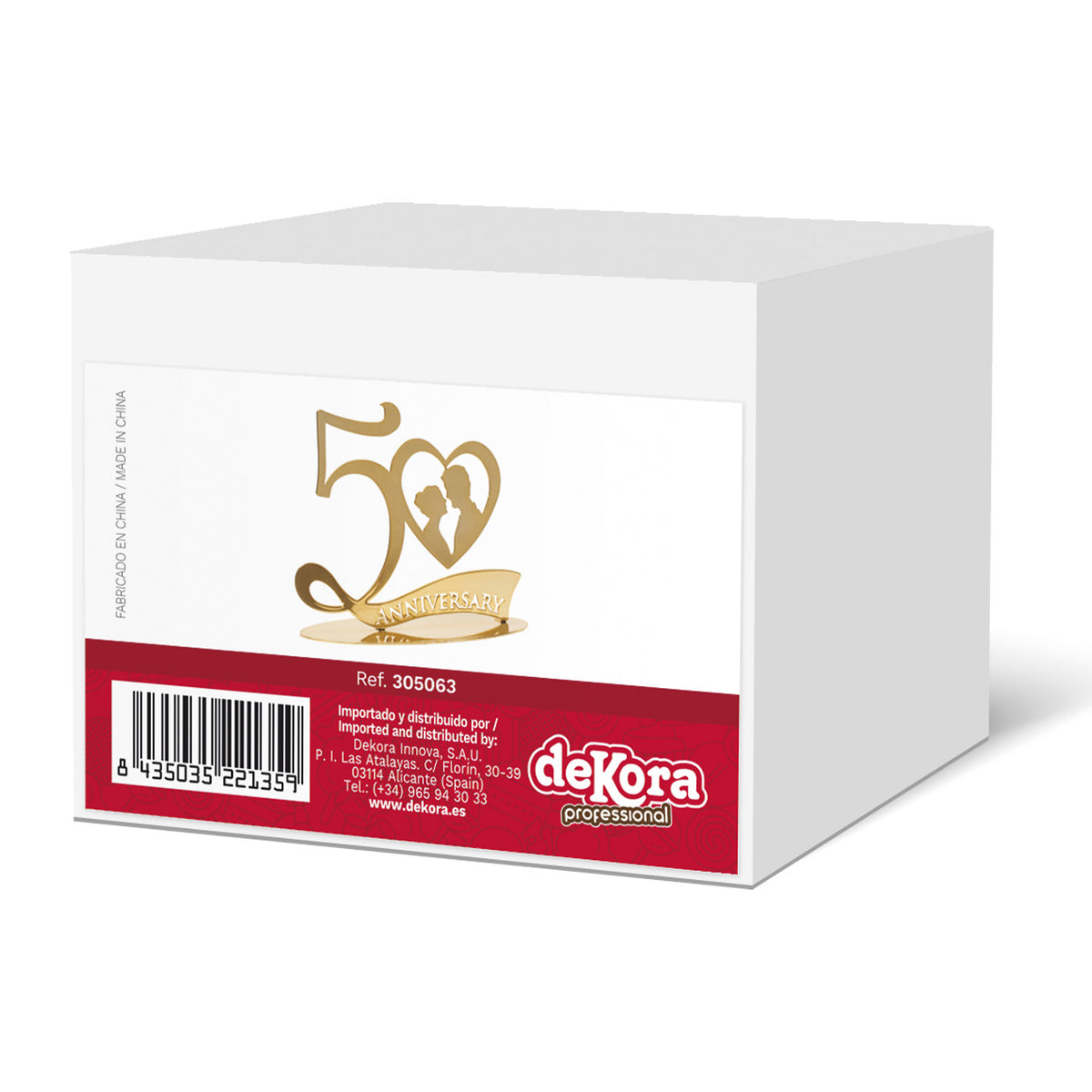 50 ANIVERSARIO METAL ORO 20X16CM