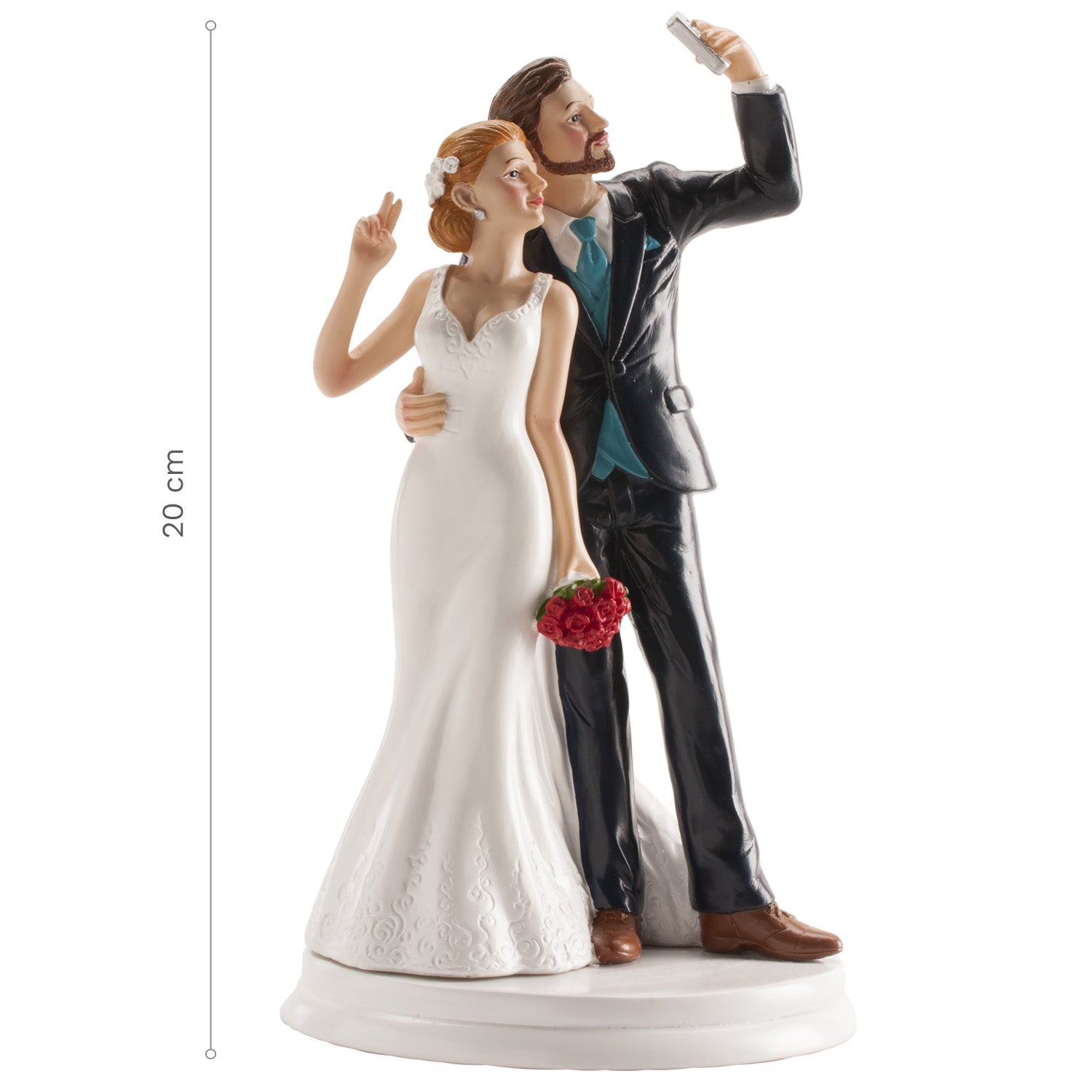 PAREJA DE BODA SELFIE 20CM