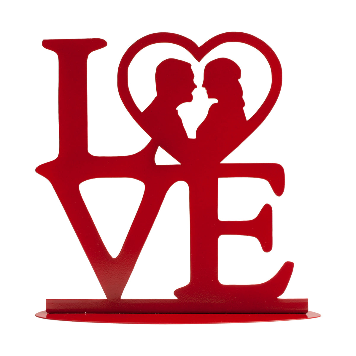 BODA METAL LOVE ROJO 19X19CM