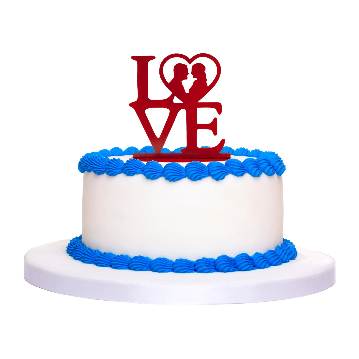 BODA METAL LOVE ROJO 19X19CM
