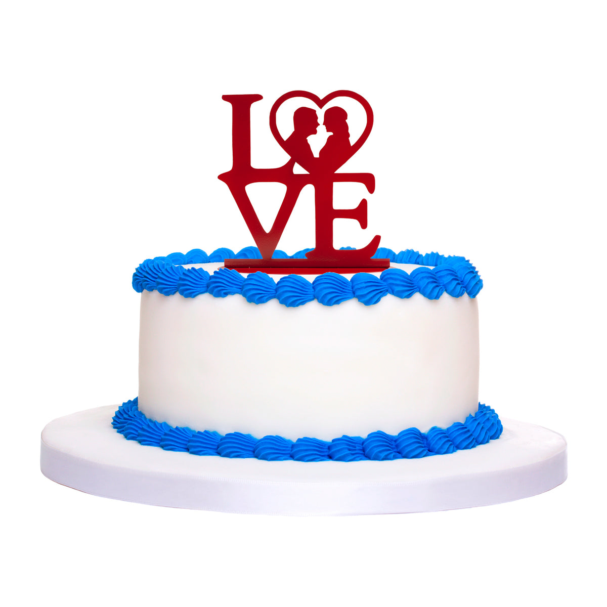 BODA METAL LOVE ROJO 19X19CM