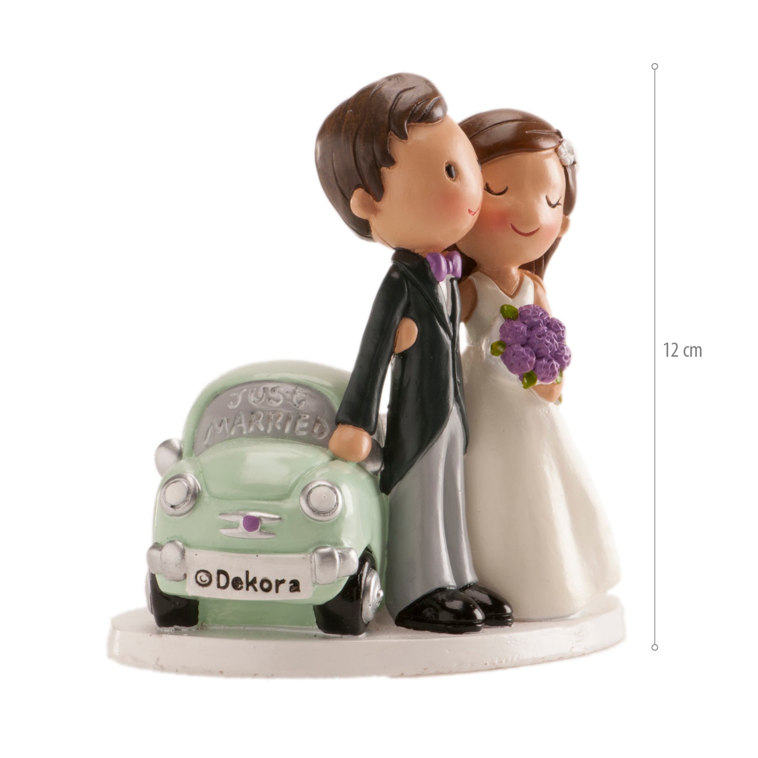 PAREJA BODA COCHE JUST MARRIED 12CM