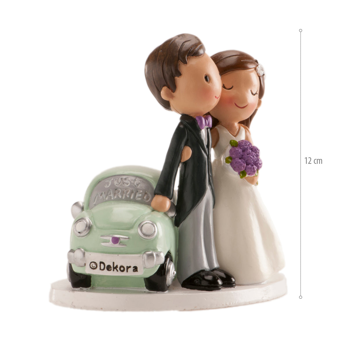 PAREJA BODA COCHE JUST MARRIED 12CM