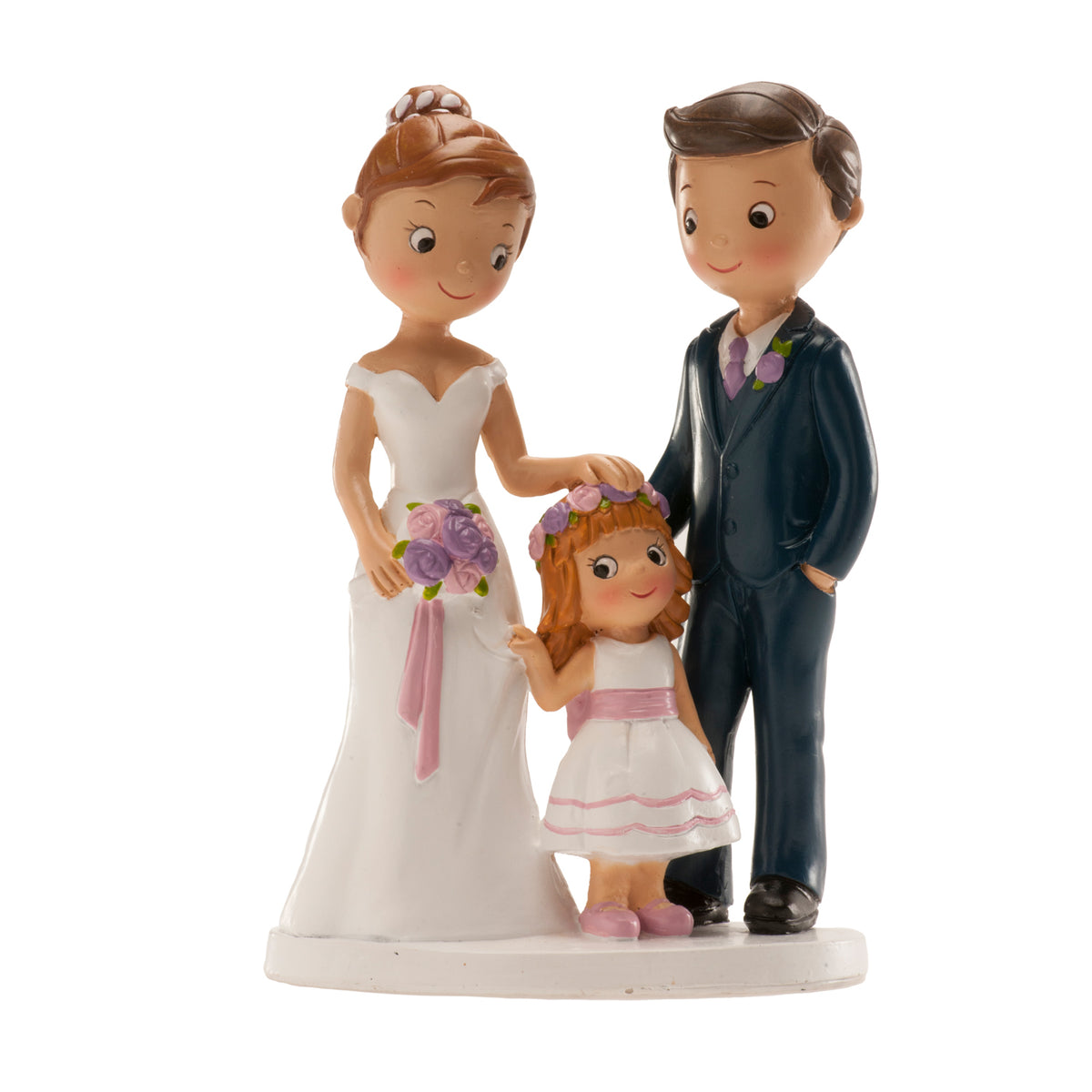 PAREJA BODA CON NIÑA 16CM