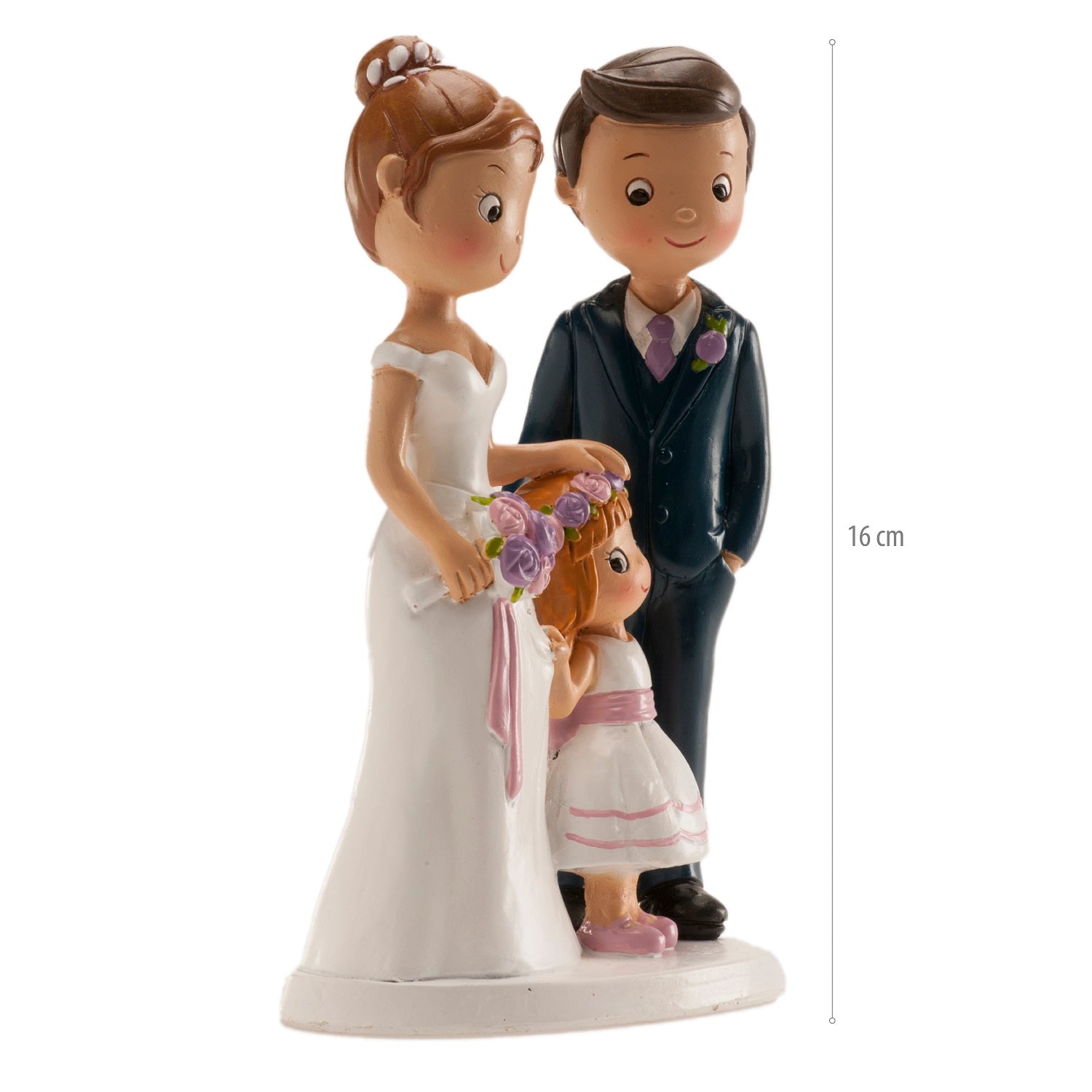 PAREJA BODA CON NIÑA 16CM
