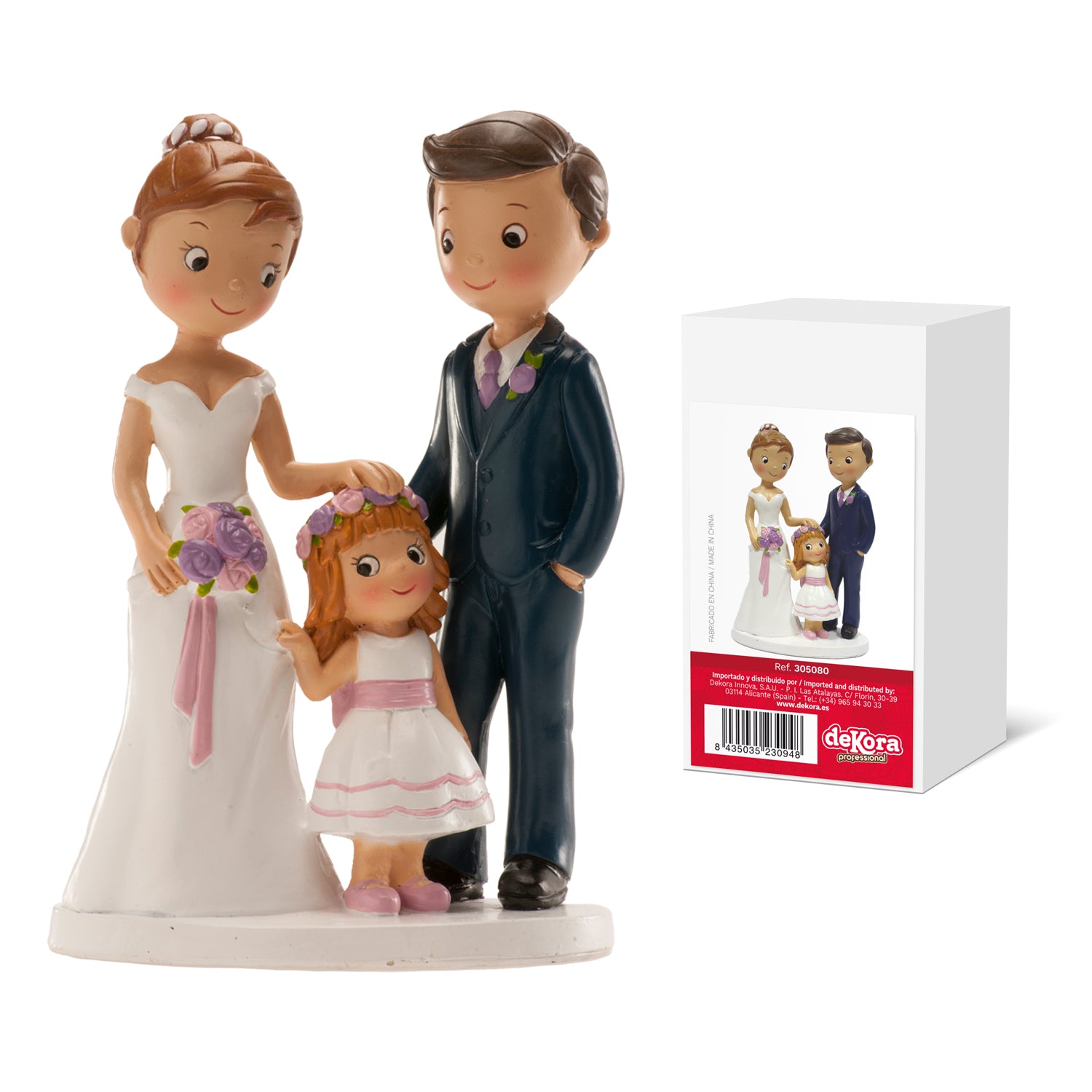 PAREJA BODA CON NIÑA 16CM