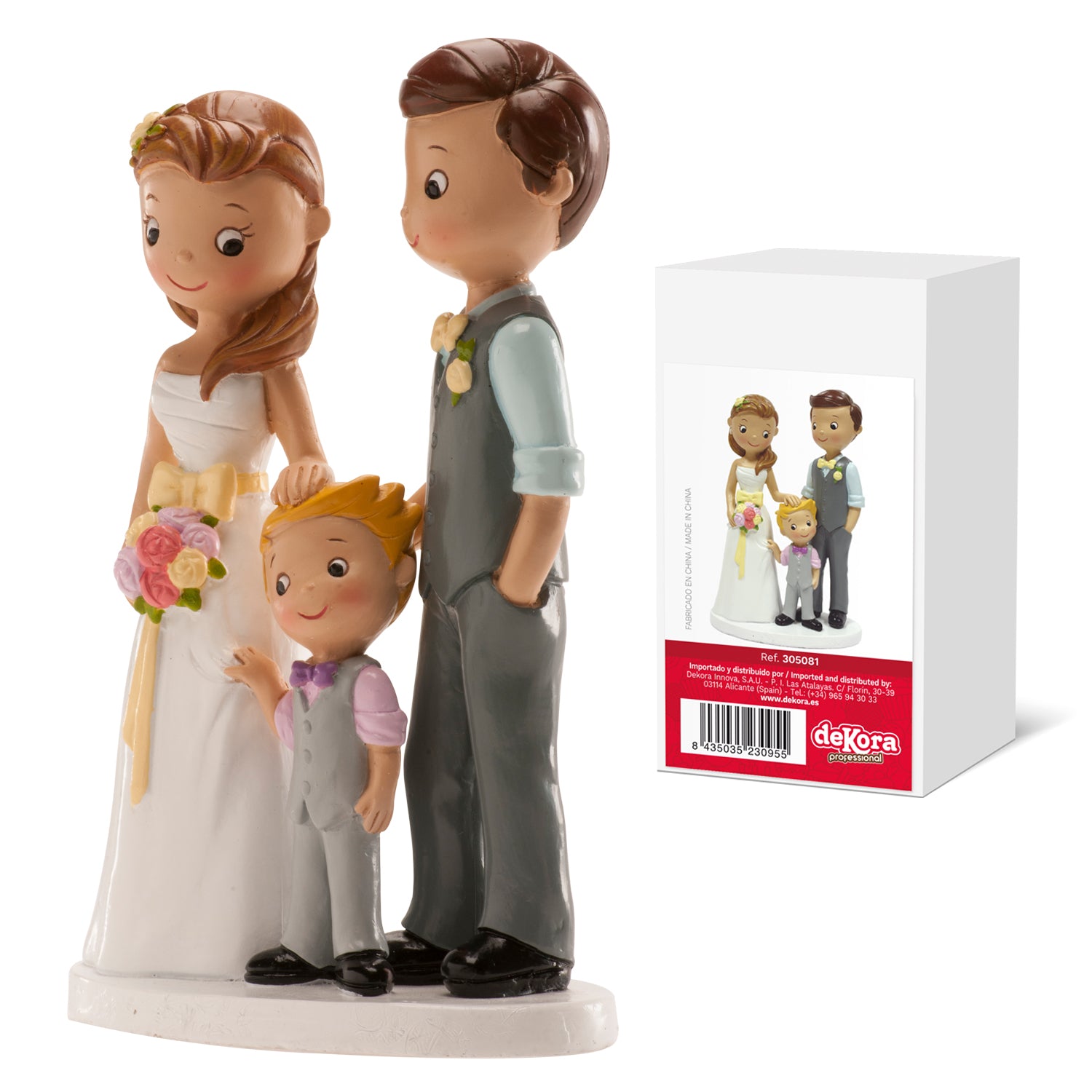 PAREJA BODA CON NIÑO 16CM