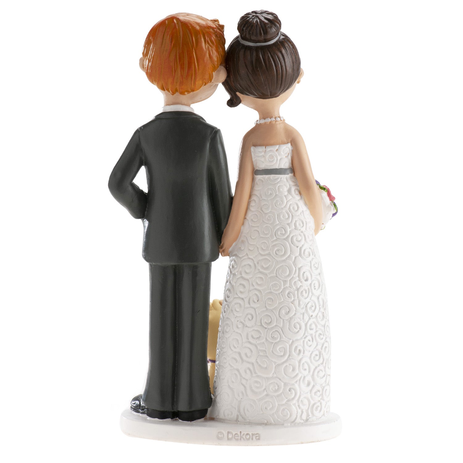 PAREJA BODA CON PERRO 16CM