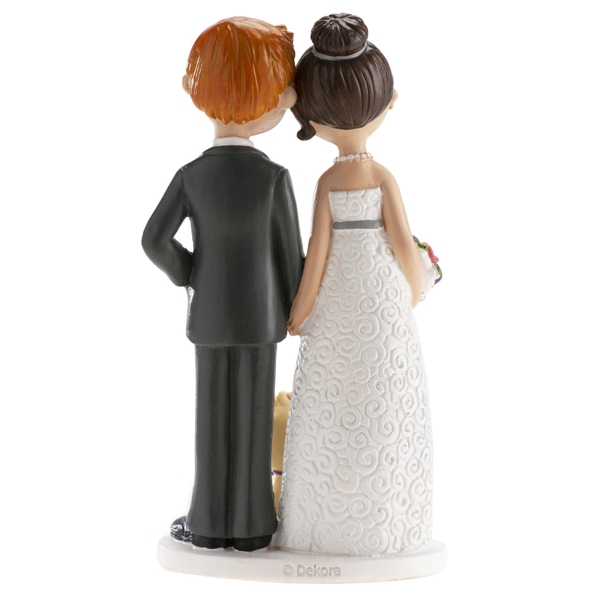 PAREJA BODA CON PERRO 16CM
