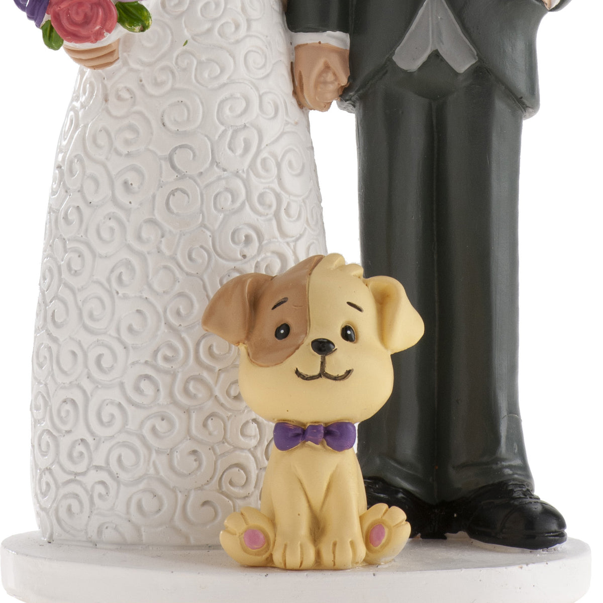 PAREJA BODA CON PERRO 16CM
