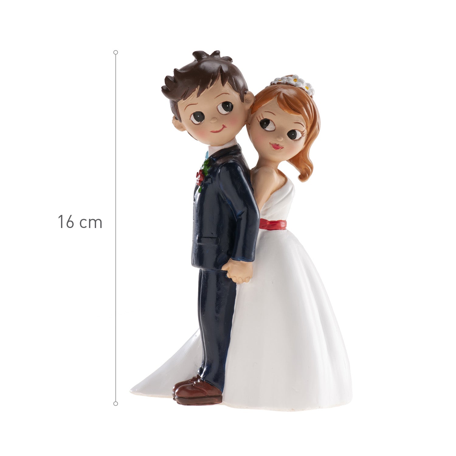 PAREJA BODA DE ESPALDAS 16CM