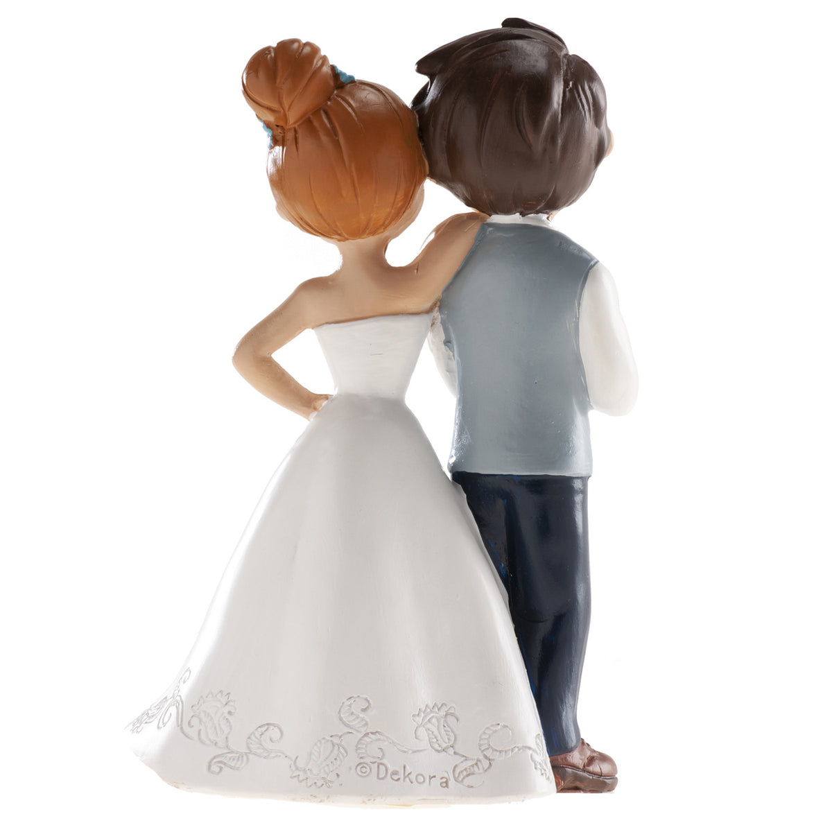 PAREJA BODA CON FLOR 16CM