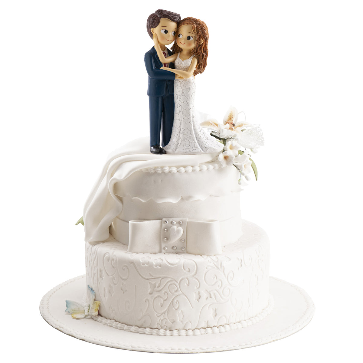 WEDDING COUPLE TOUCH HAND WITH FACE