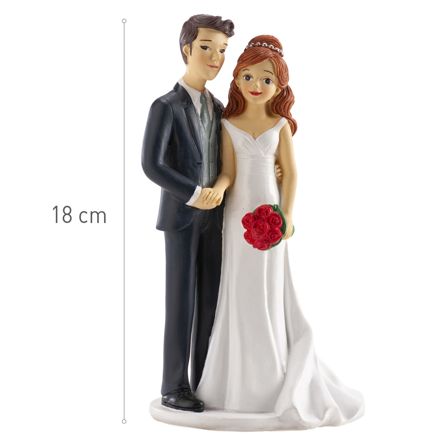 WEDDING COUPLE HOLDING HANDS 18CM