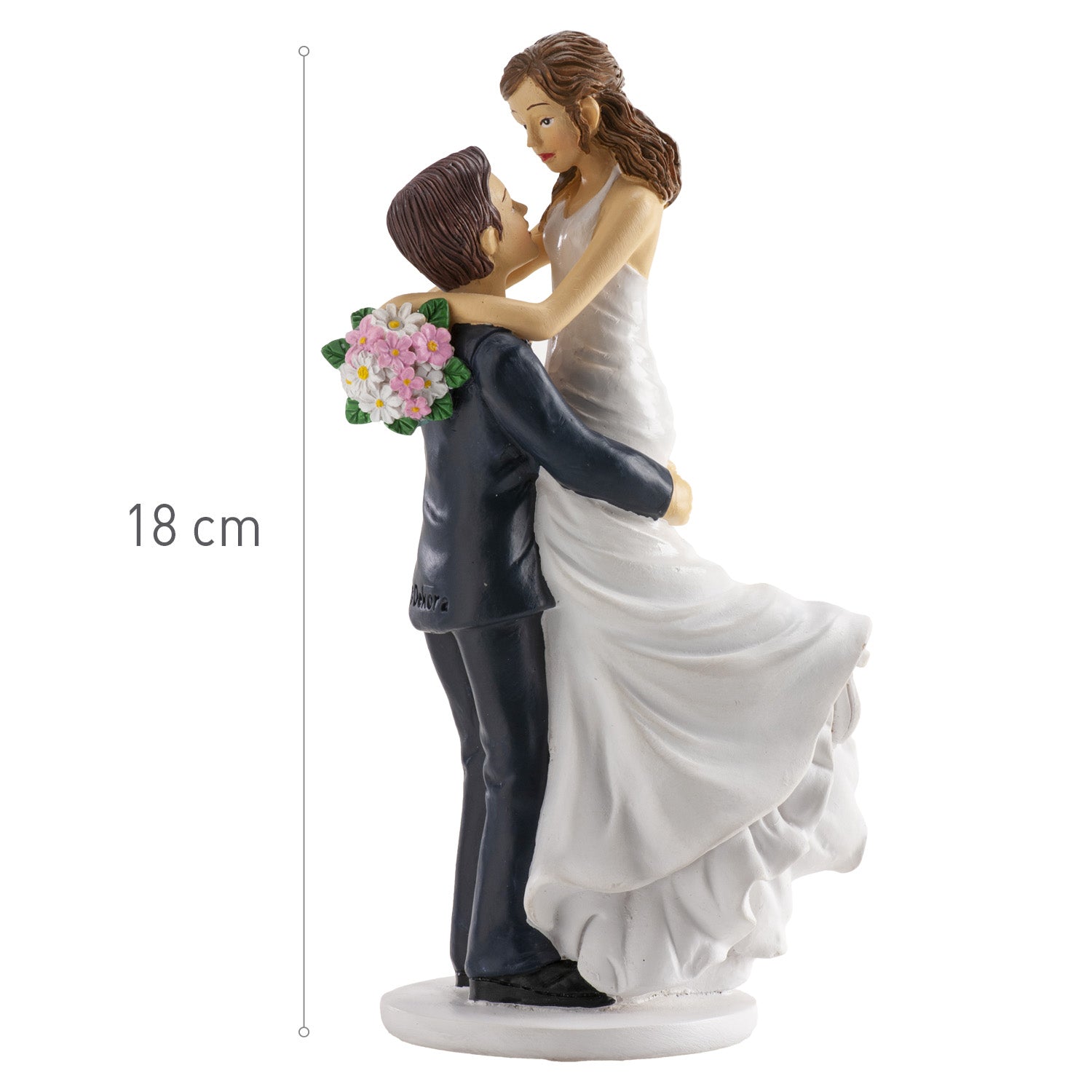 WEDDING COUPLE BRIDE IN ARMS 18CM