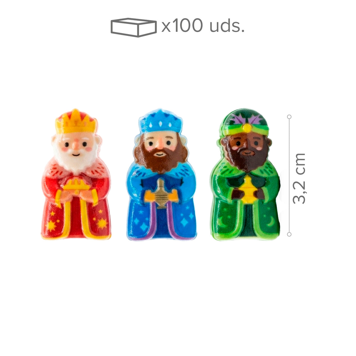 FIGURAS ROSCÓN REYES NAVIDAD PVC 2D 3-3.2CM