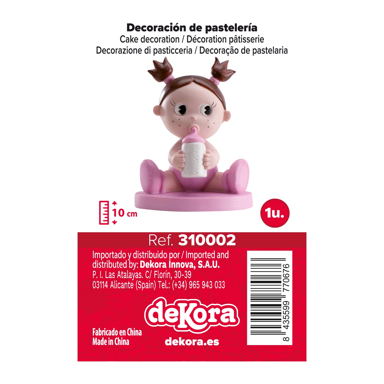6 NIÑA BAUTIZO BIBERON 10CM
