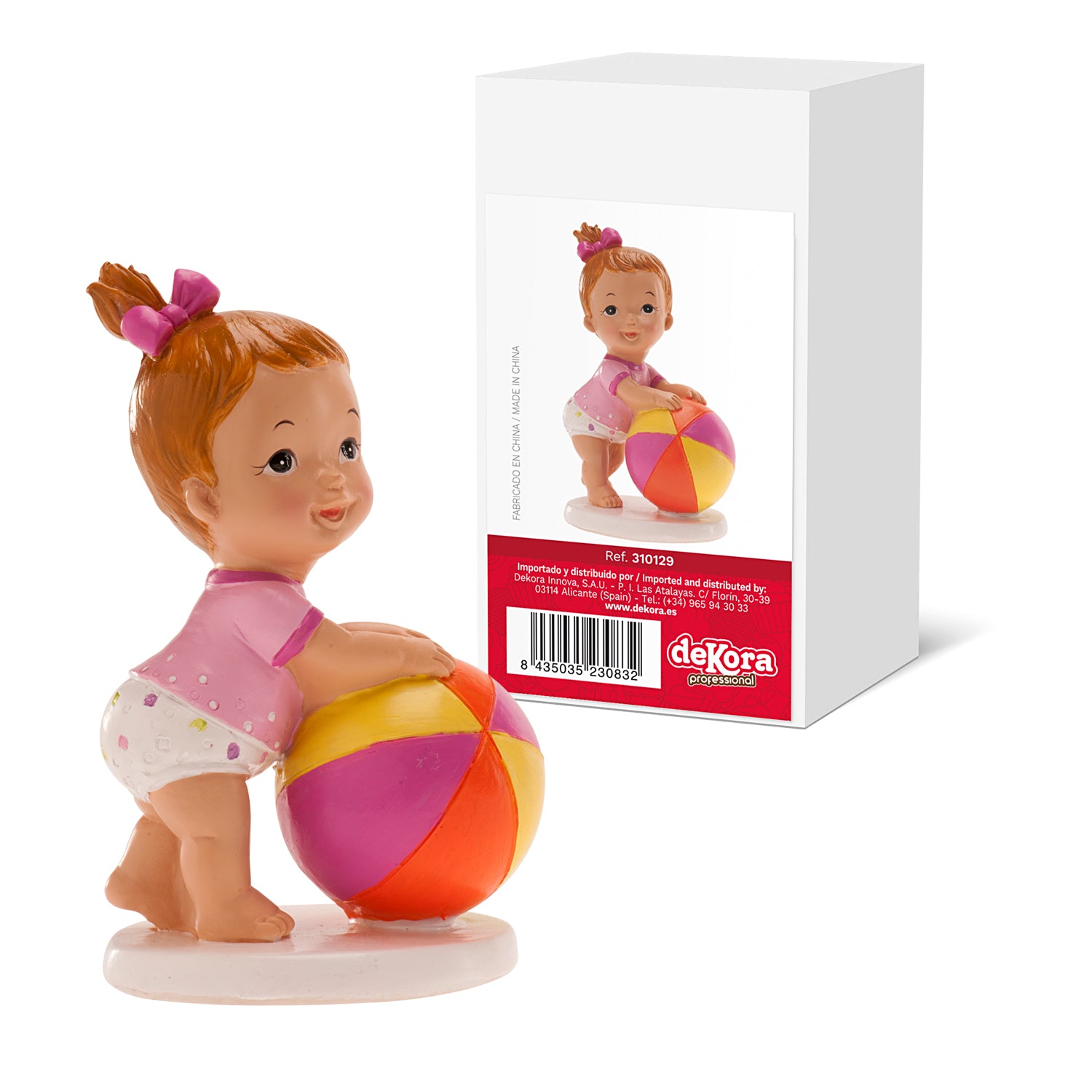 BAUTIZO NIÑA CON PELOTA 11X7CM