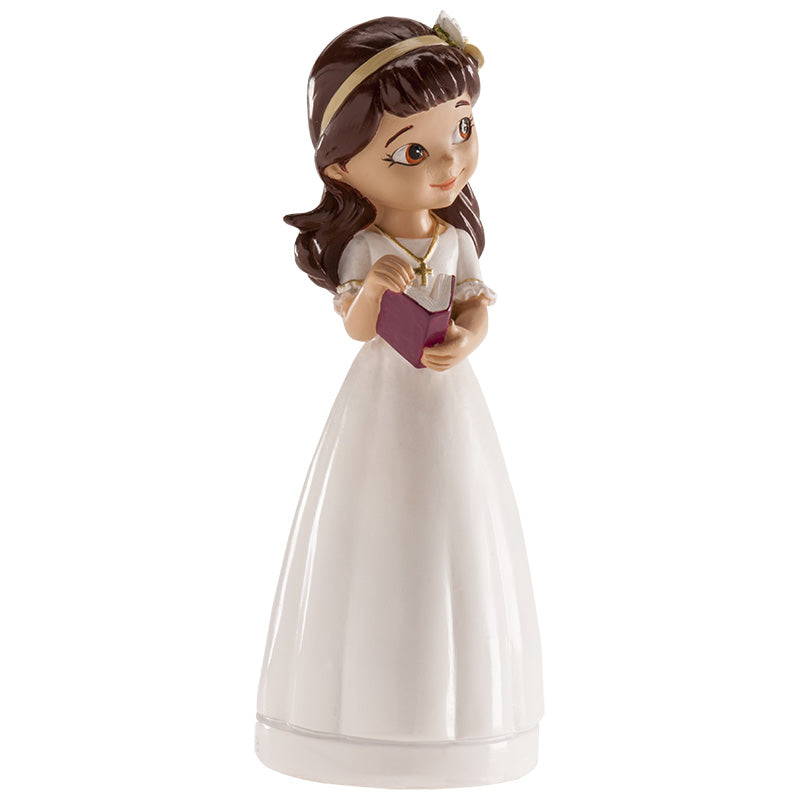 NIÑA COMUNION CON DIADEMA 13CM