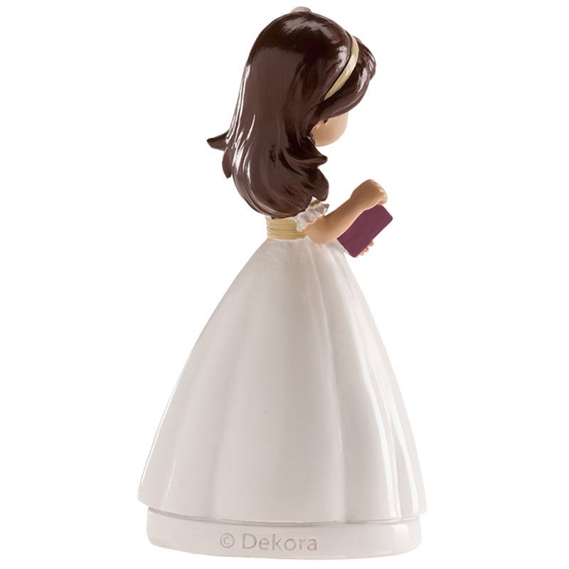 NIÑA COMUNION CON DIADEMA 13CM