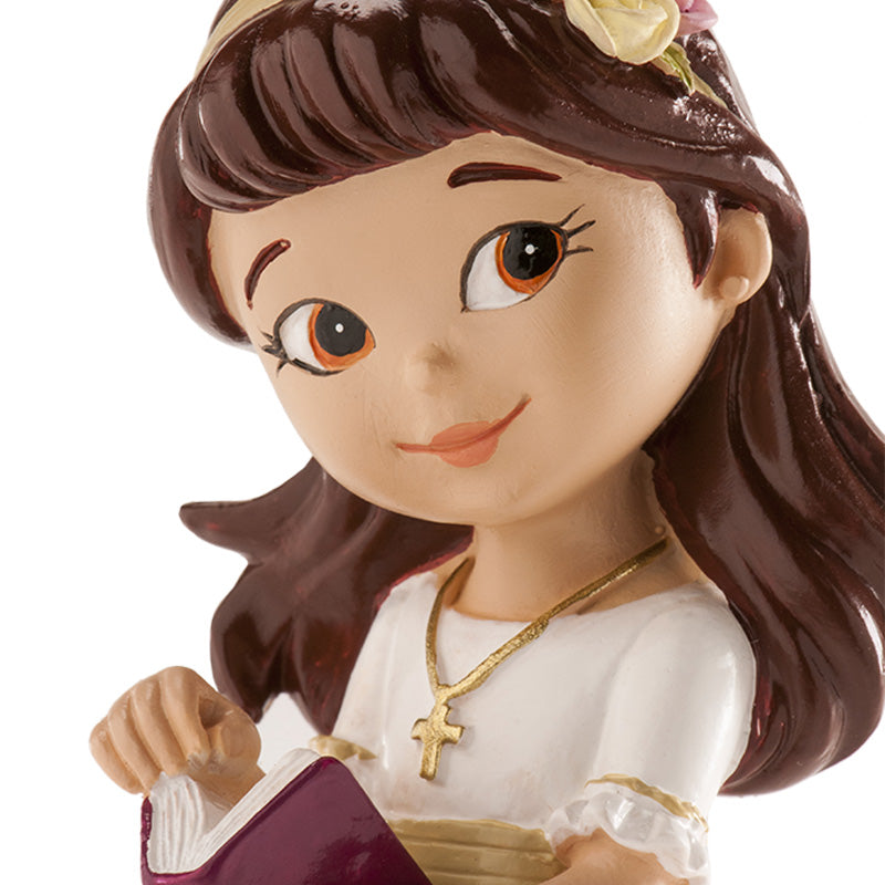 NIÑA COMUNION CON DIADEMA 13CM