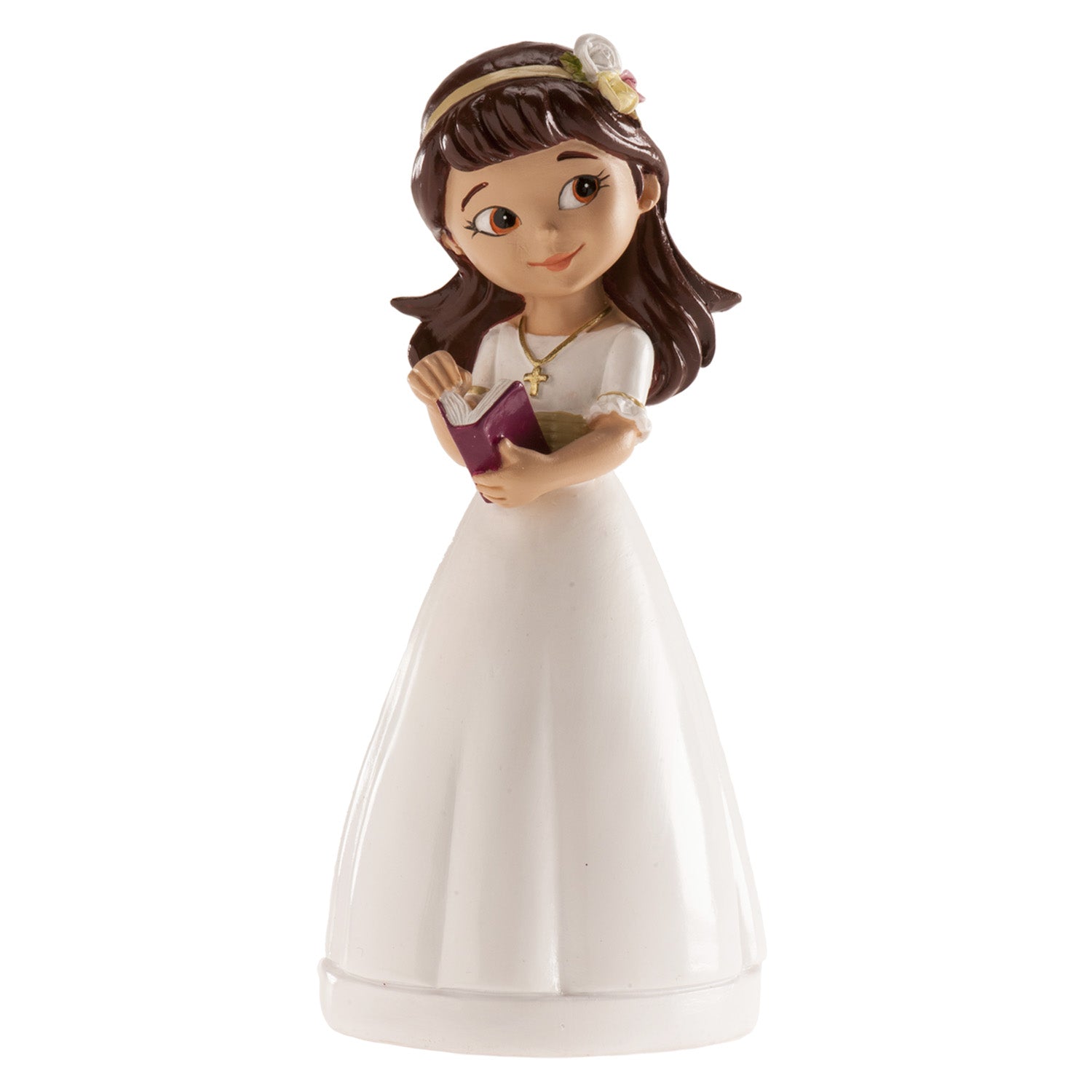 NIÑA COMUNION CON DIADEMA 13CM