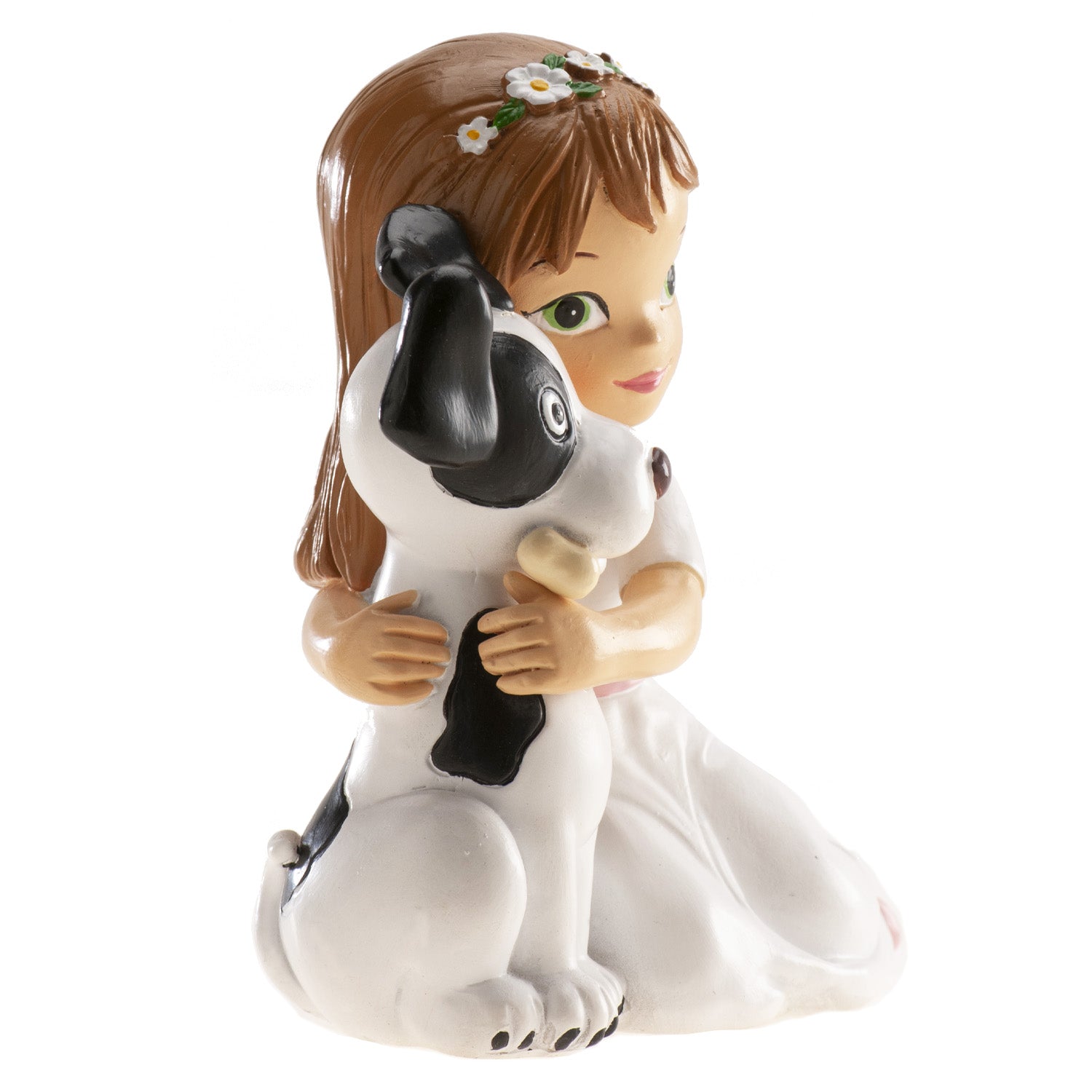 NIÑA COMUNIÓN SENTADA CON PERRO 11,5CM