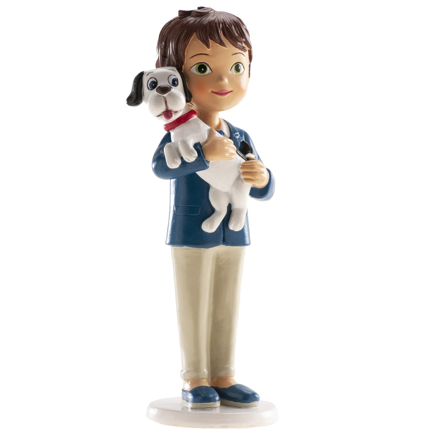 BOY COMMUNION WITH DOG 16,5CM