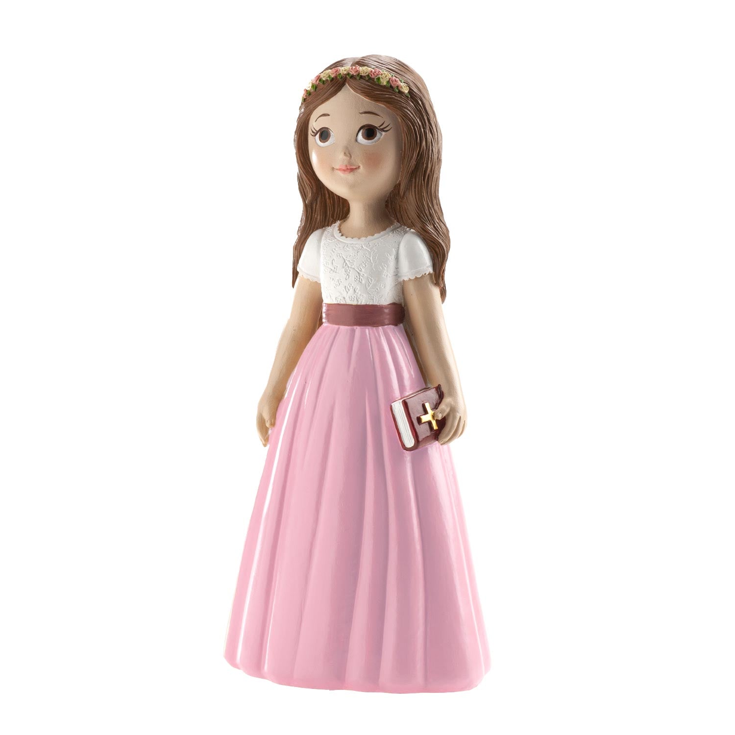 NIÑA COMUNION FALDA ROSA 16CM