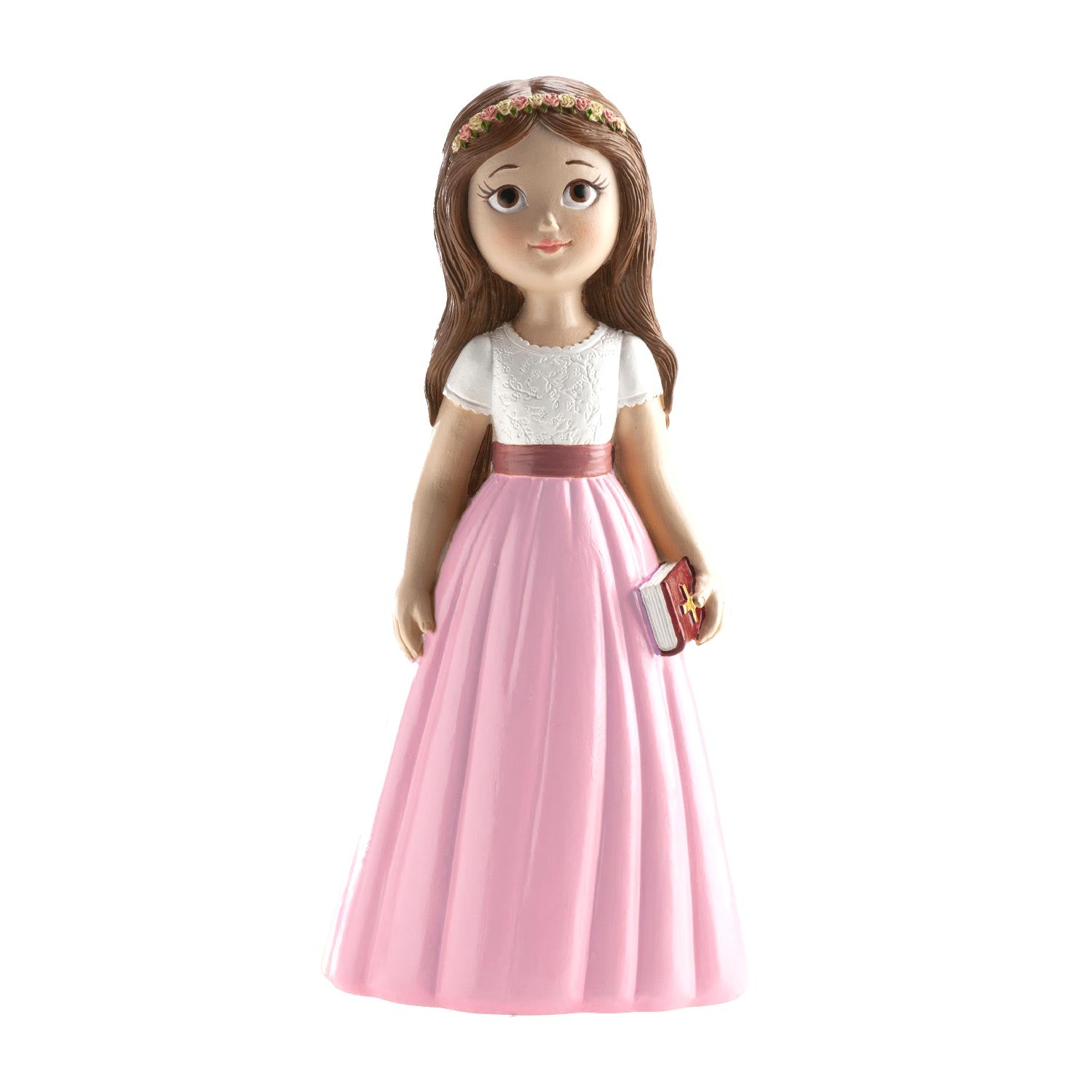 NIÑA COMUNION FALDA ROSA 16CM