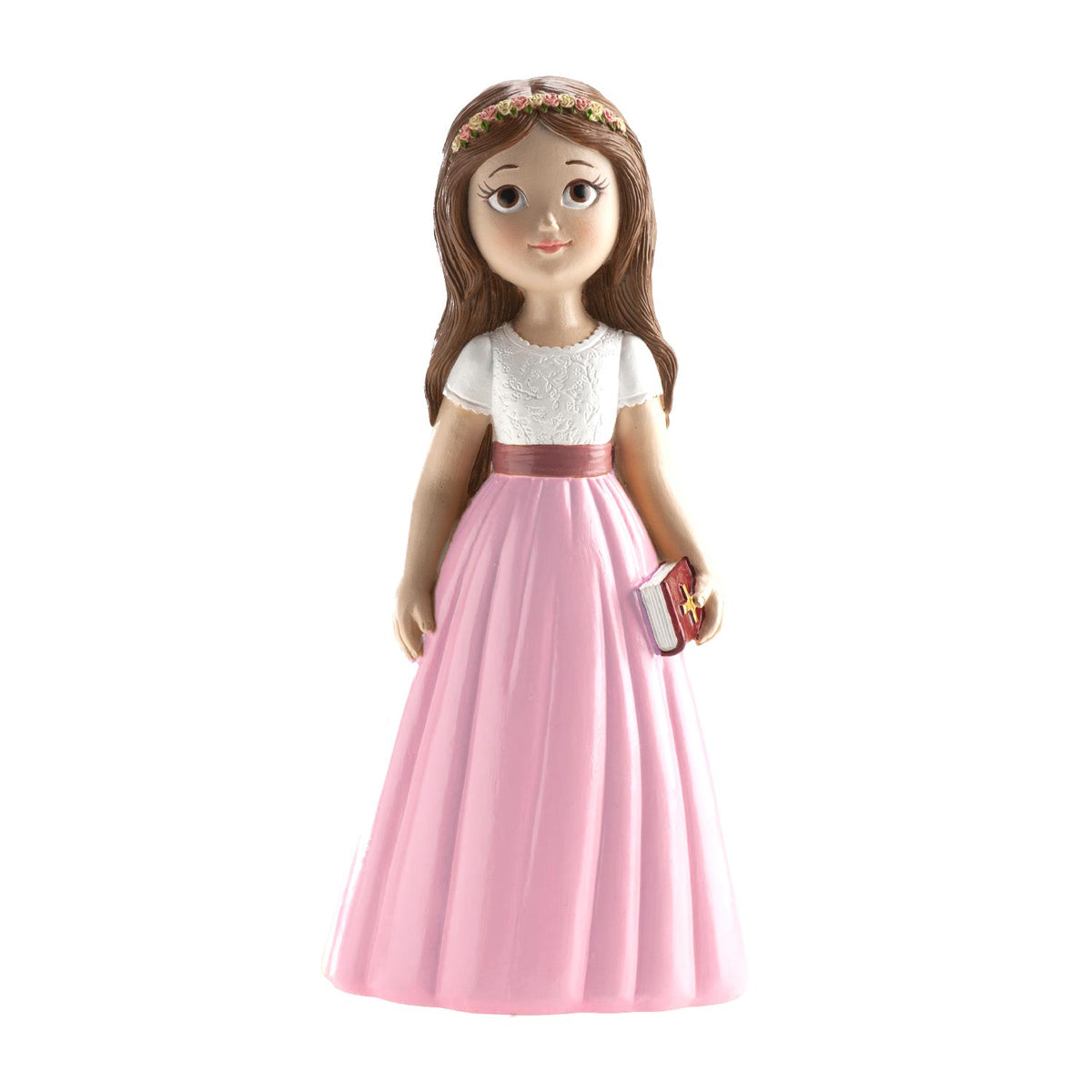 NIÑA COMUNION FALDA ROSA 16CM