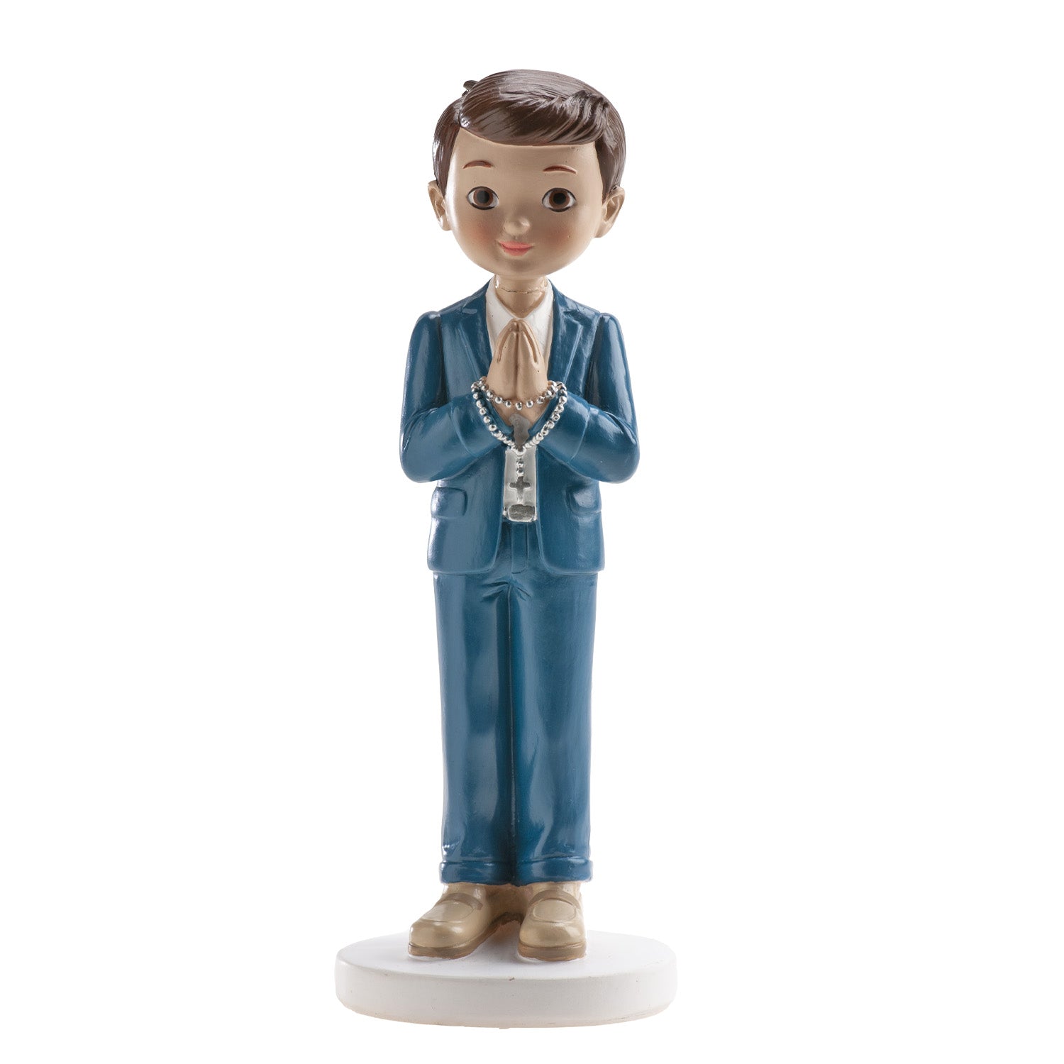 NIÑO COMUNION ROSARIO AZUL MARINO 16CM