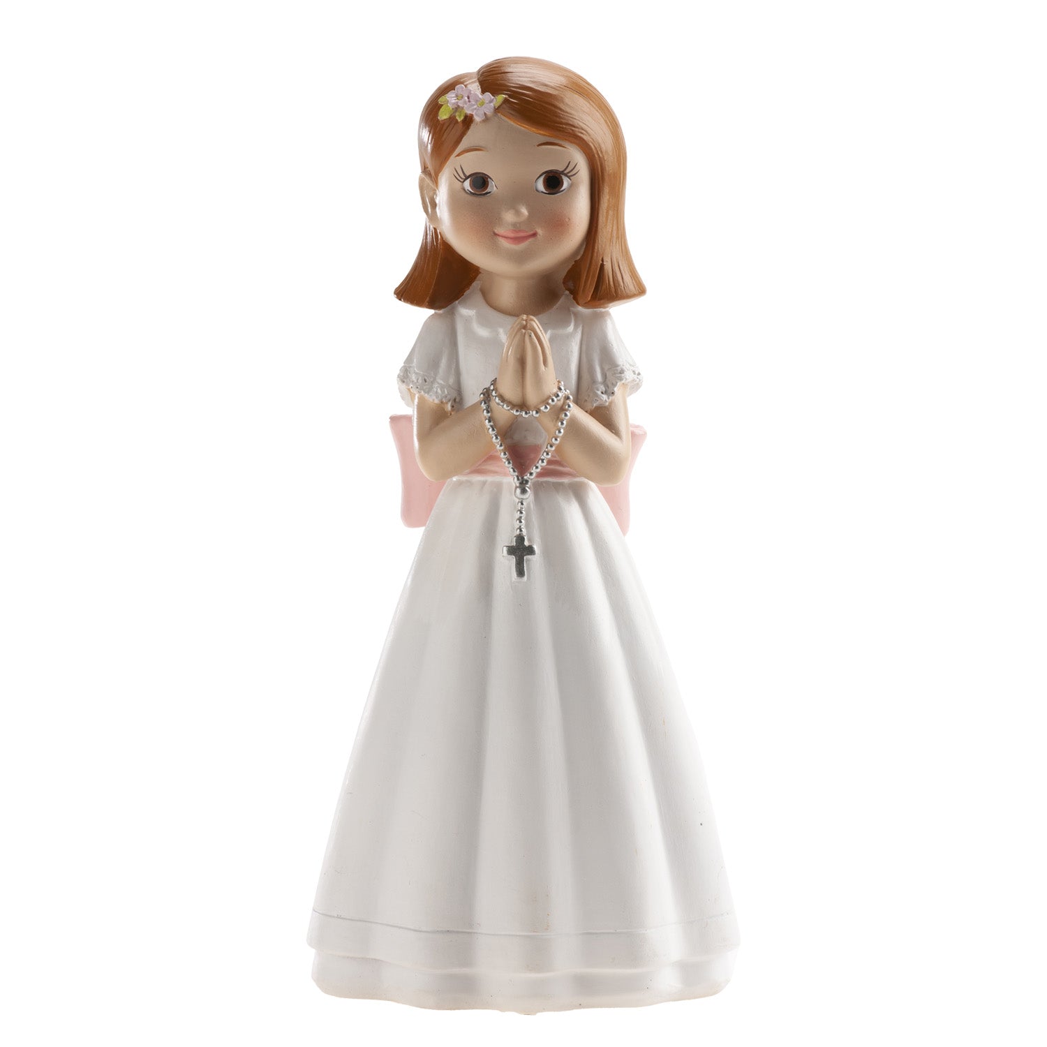 NIÑA COMUNION ROSARIO LAZO ROSA 16CM