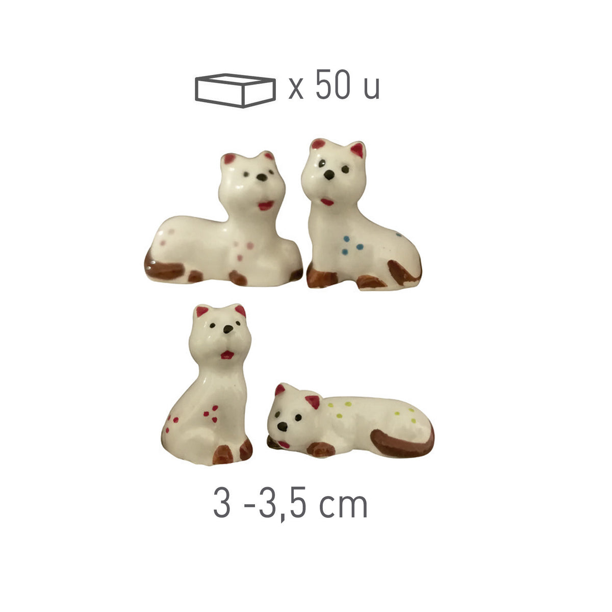 CHRISTMAS CAKE KINGS WITH BOX  3,5CM PORCELAIN