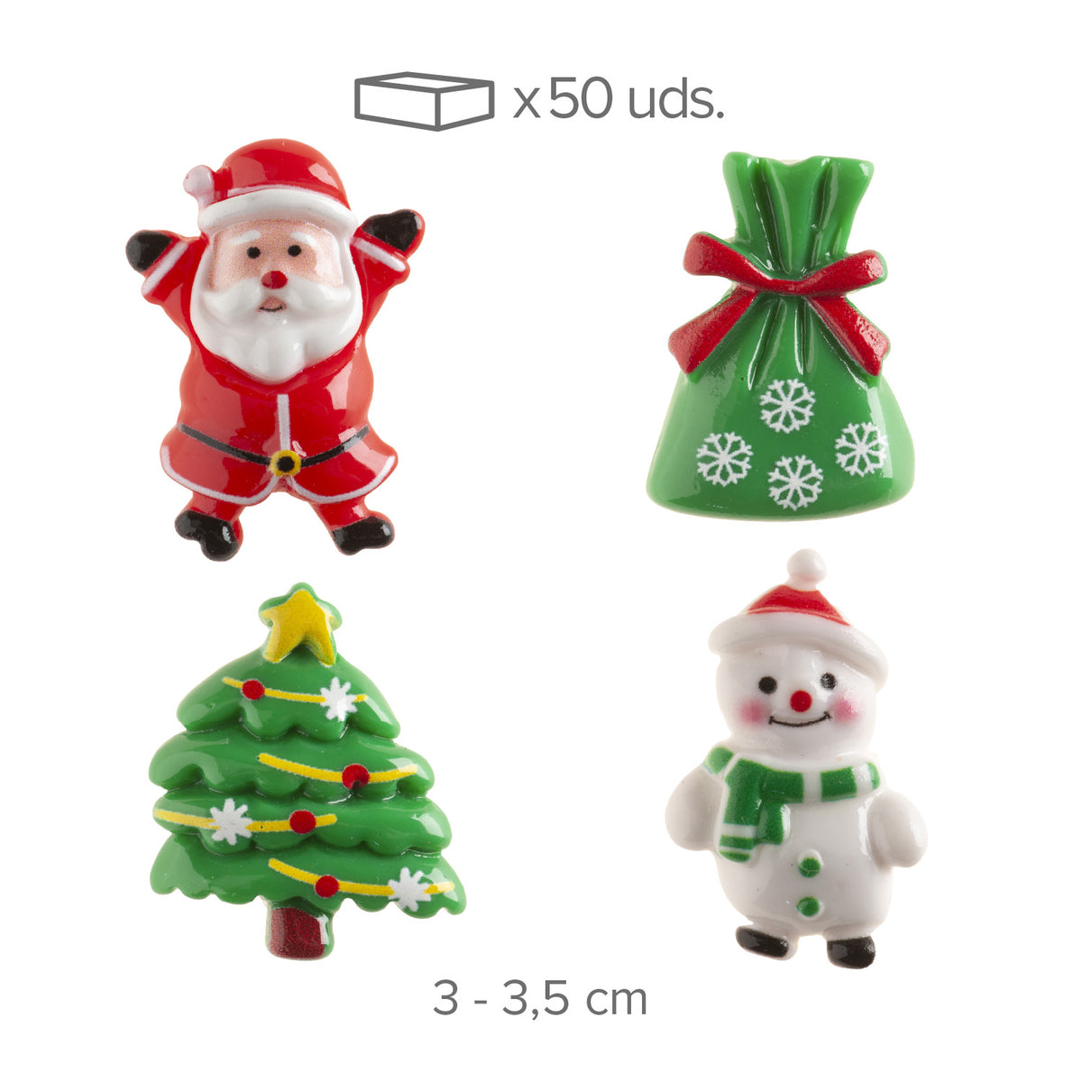 FIGURAS ROSCÓN 2D SURT.NAVIDAD PVC 3-3.5CM