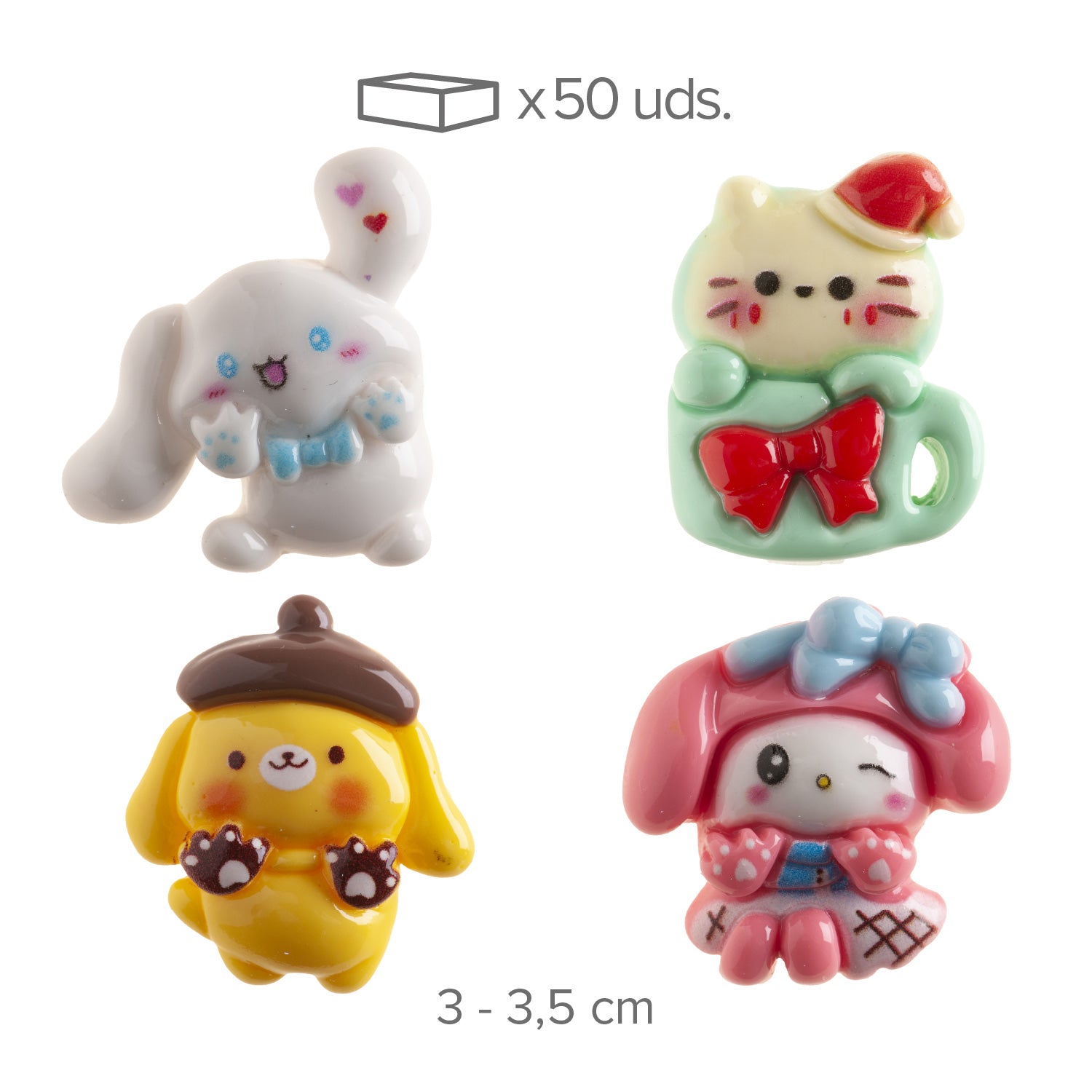 FIGURAS ROSCÓN 2D SURT. PELUCHES 2D PVC 3-3.5CM