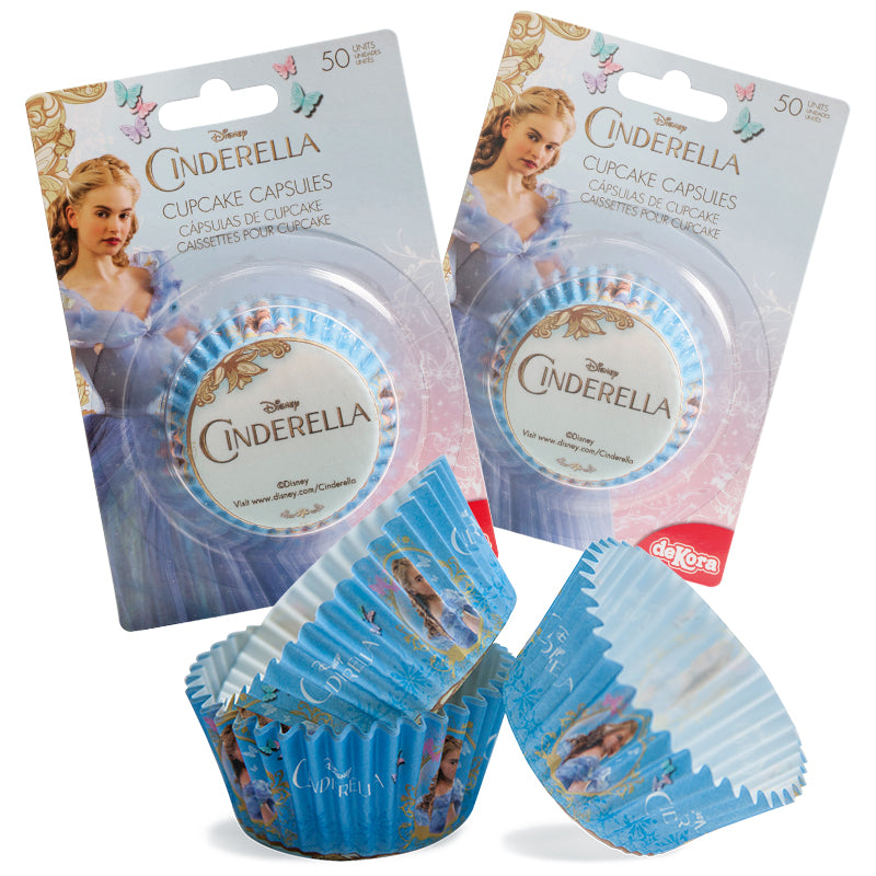 CAPSULAS CUPCAKE CINDERELLA 5CM D. X H 3CM