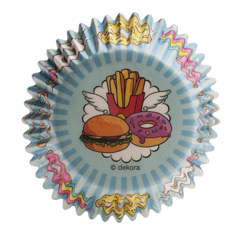 BLISTER 25 CAPSULAS CUPCAKE FAST FOOD Ø 5CM H 3CM