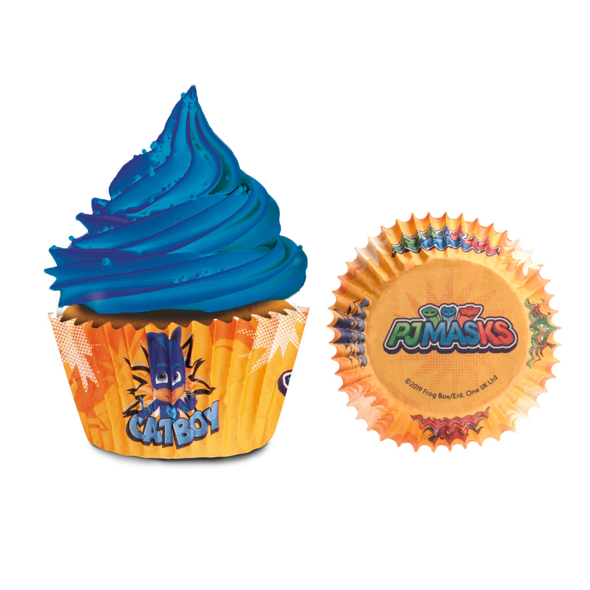 BLISTER 25 CAPSULAS CUPCAKE PJ MASK Ø 5CM H 3CM