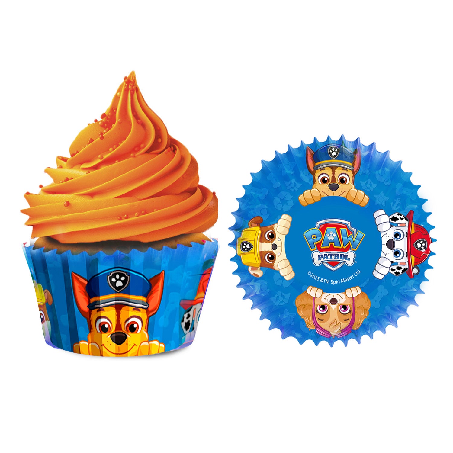 BLISTER 25 CAPSULAS CUPCAKE PAW PATROL MIX Ø 5CM H 3CM