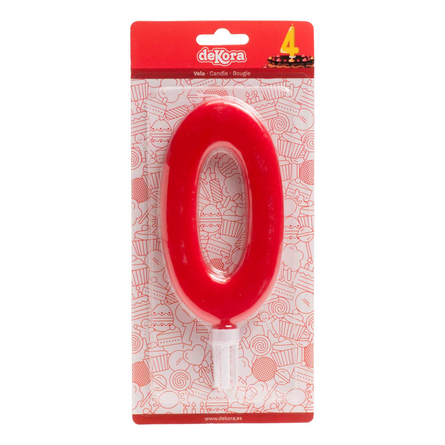 DISPLAY 6 VELAS GIGANTES Nº0 -15CM