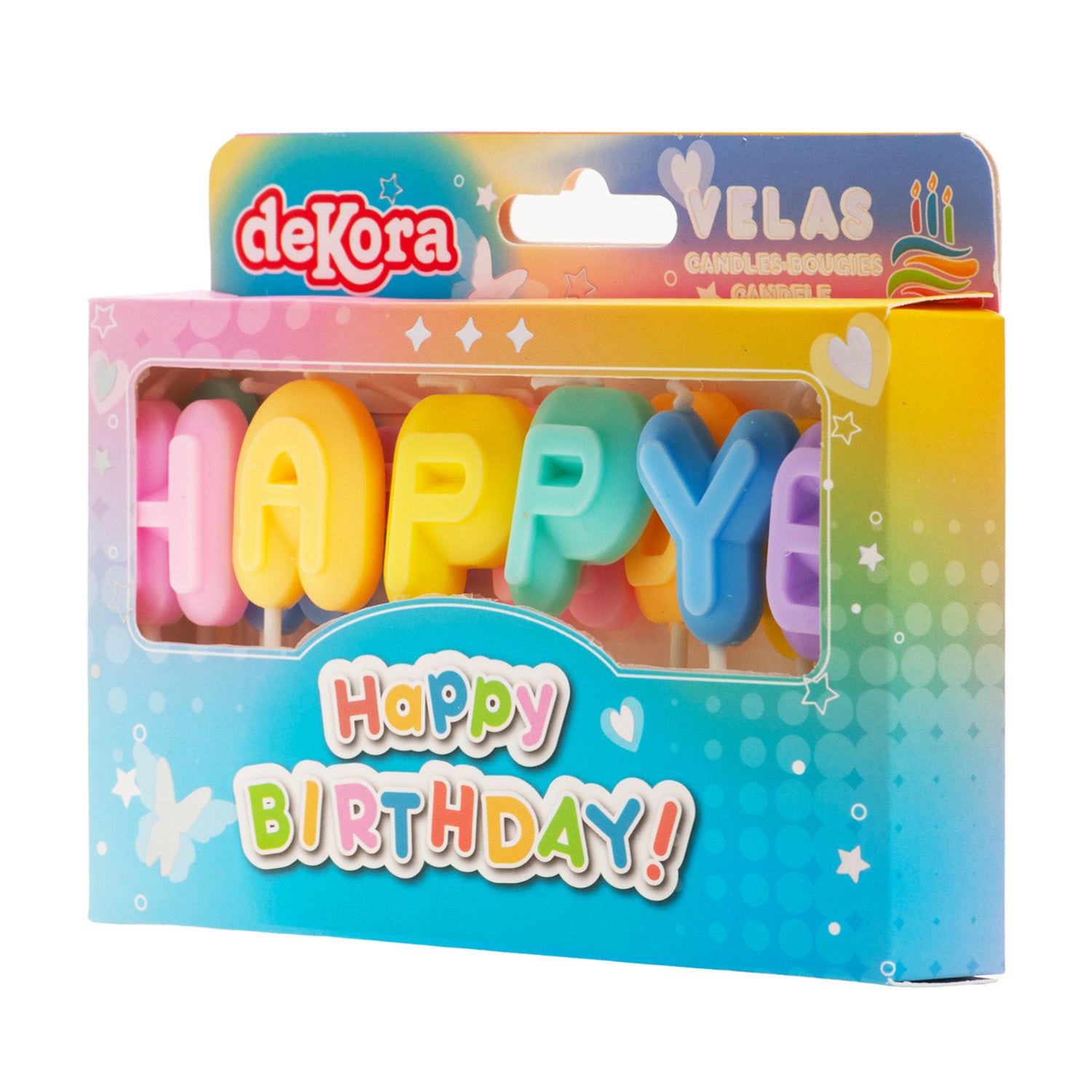 BIRTHDAY CANDLES HAPPY BIRTHDAY LETTERS 8CM