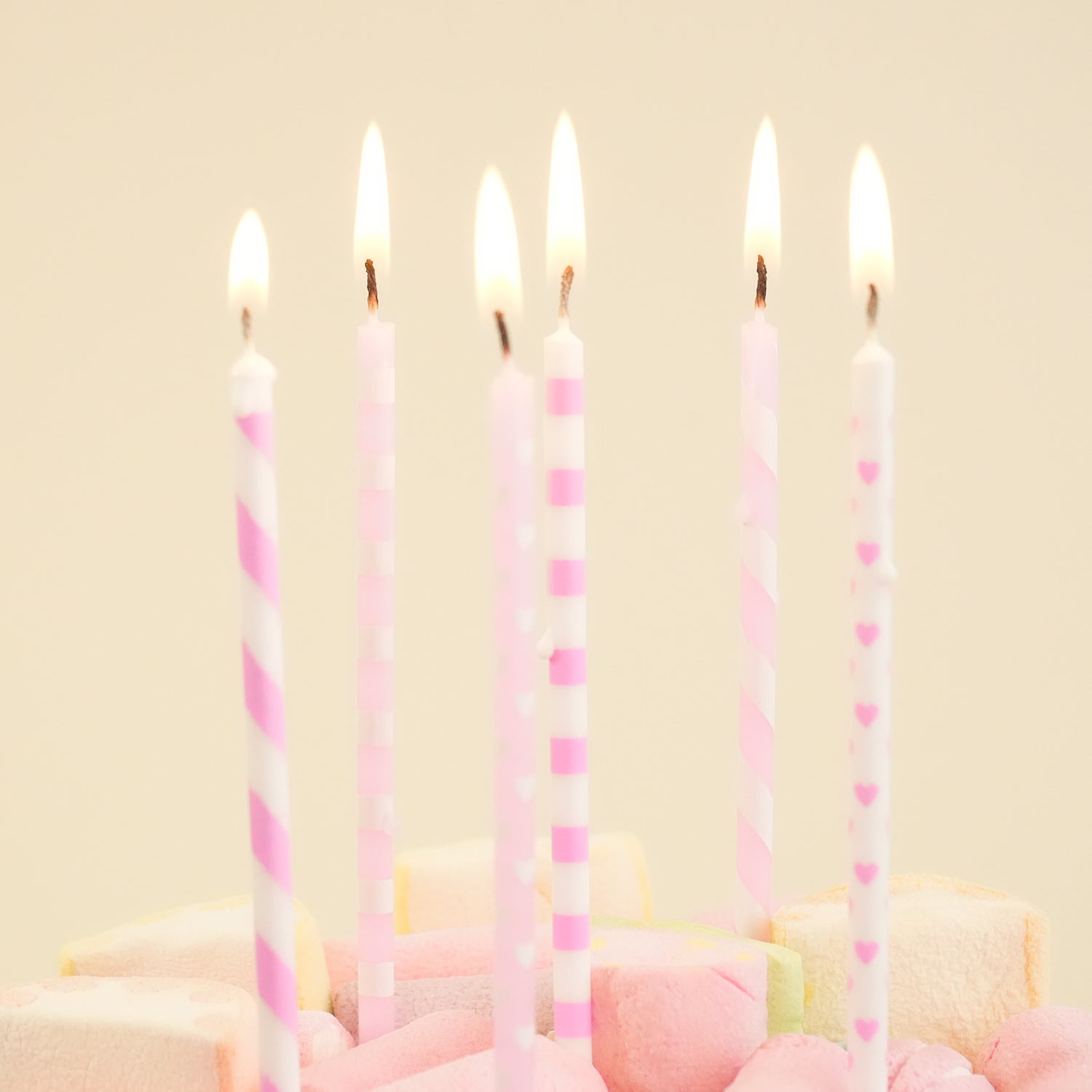 VELAS DE CUMPLEAÑOS MIX ROSA 13CM