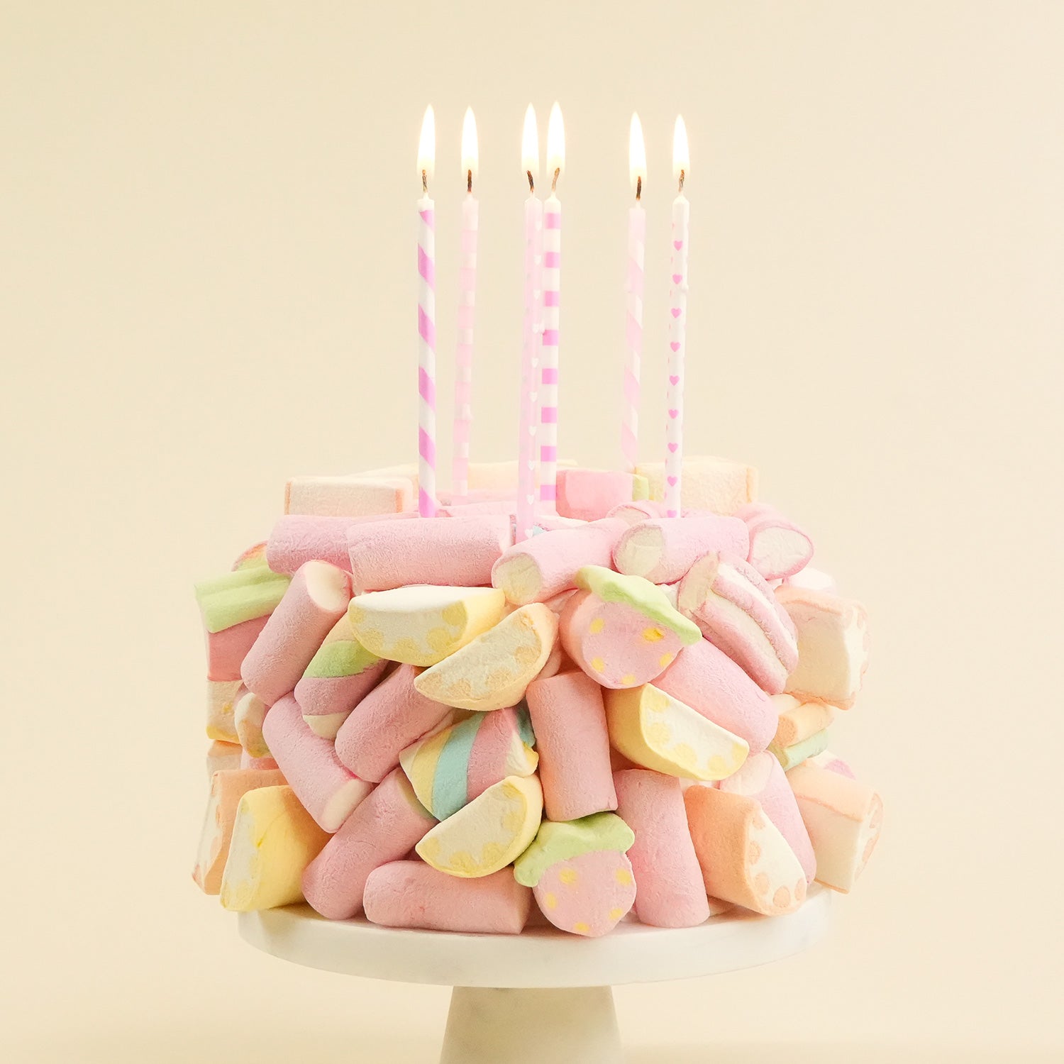 VELAS DE CUMPLEAÑOS MIX ROSA 13CM