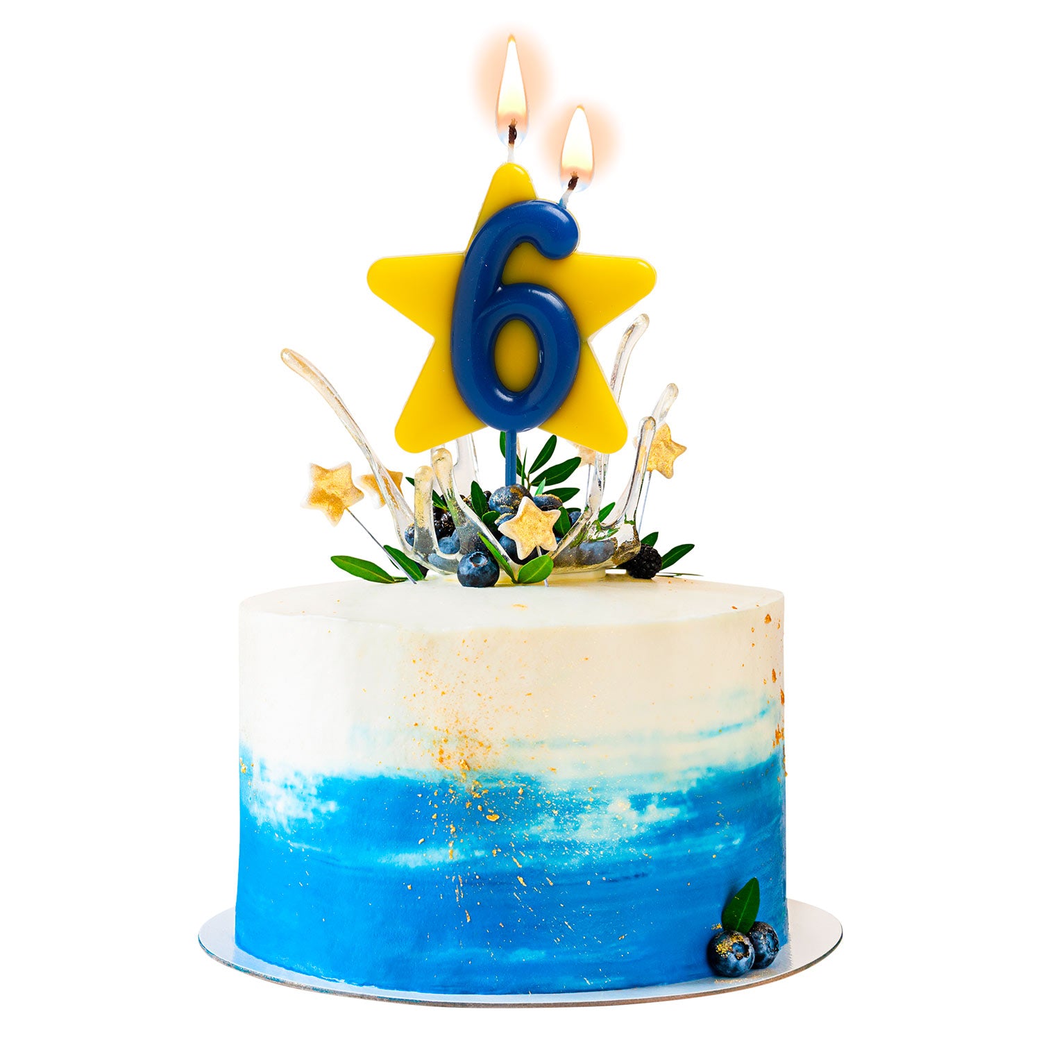 VELA CUMPLEAÑOS SOLIDARIA ESTRELLA DOBLE DESEO | Nº6