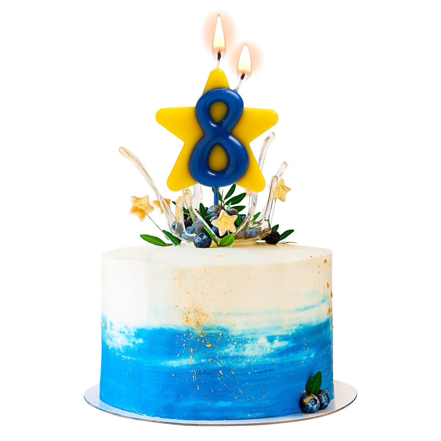VELA CUMPLEAÑOS SOLIDARIA ESTRELLA DOBLE DESEO | Nº8