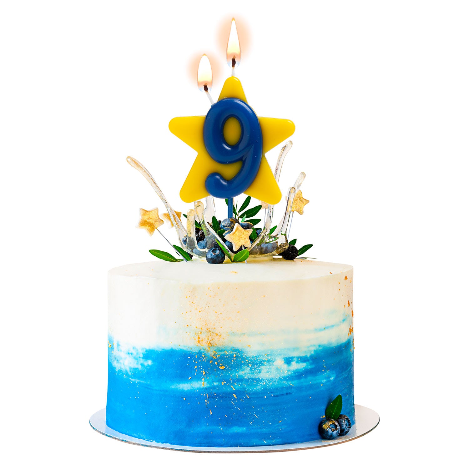 VELA CUMPLEAÑOS SOLIDARIA ESTRELLA DOBLE DESEO | Nº9