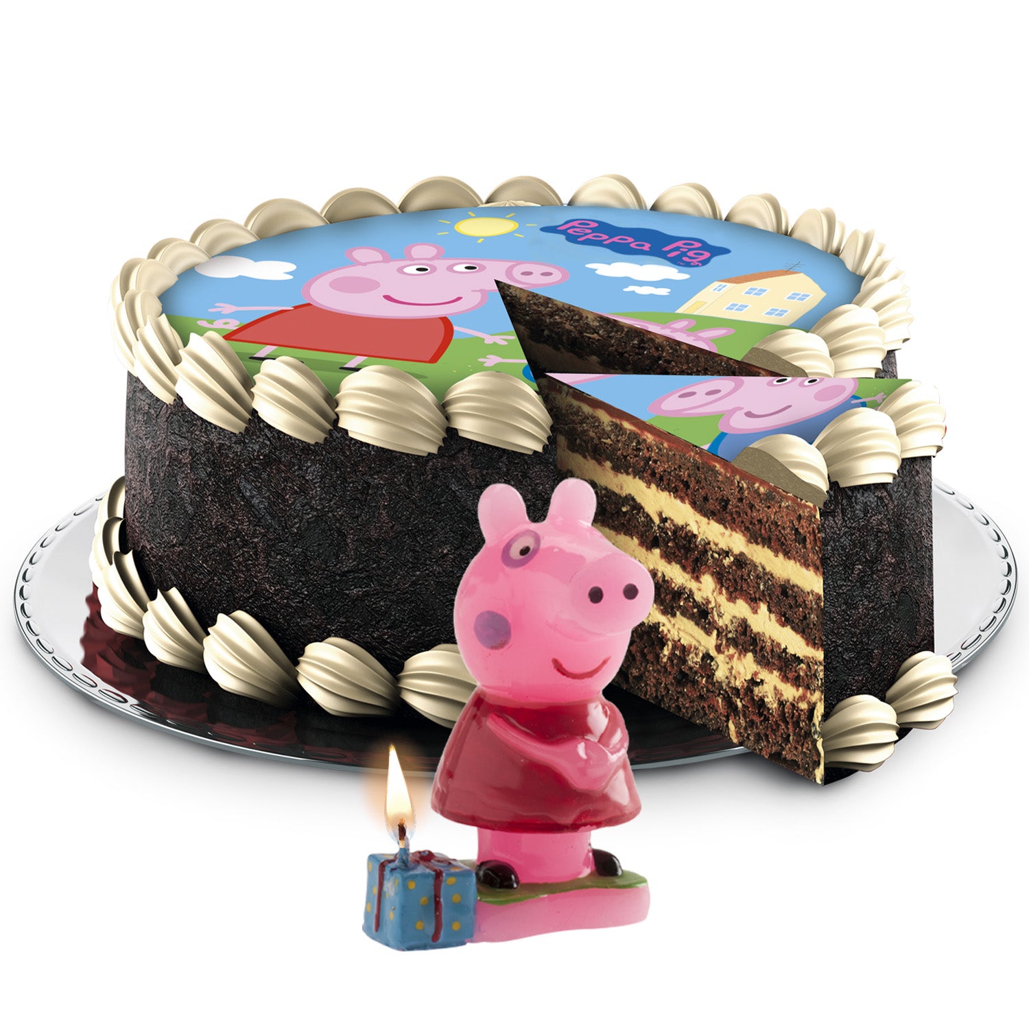 DISPLAY 6 VELAS 3D PEPPA PIG 7,5CM