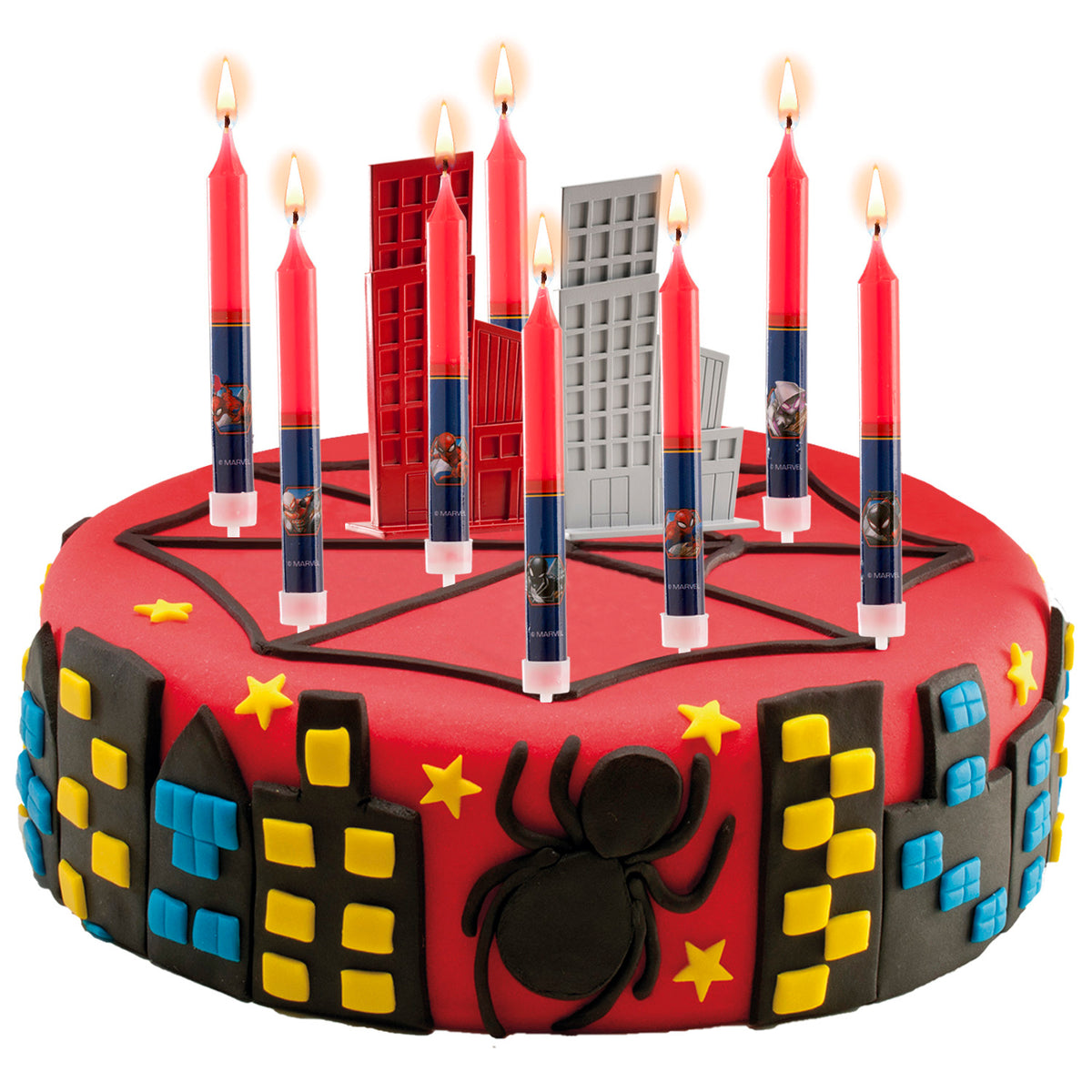 DISPLAY 12 BLISTER 8 VELAS PALILLO SPIDERMAN 9CM